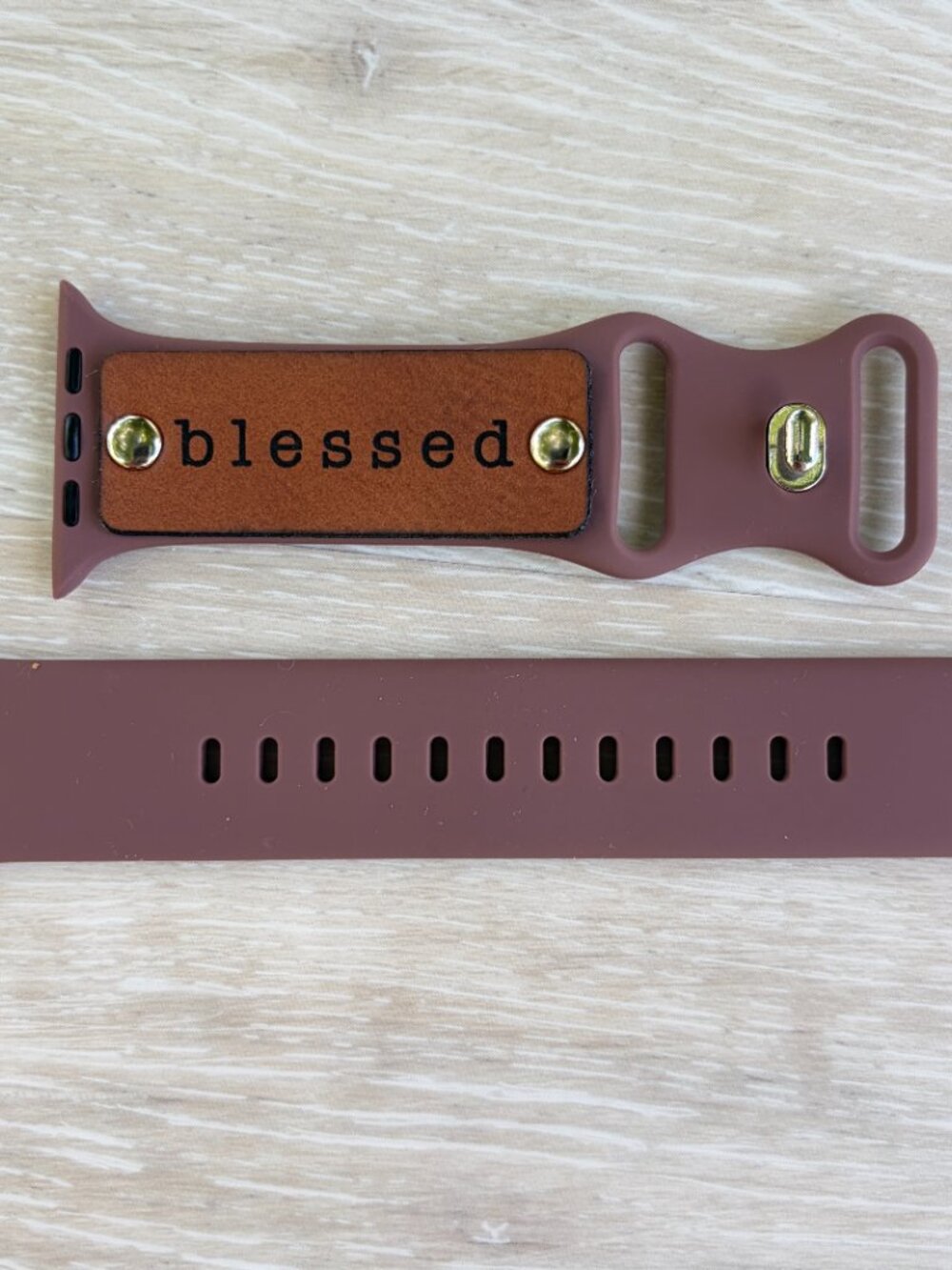 ✨ NEW Plum Maroon "Blessed" Smart Watch Band • 42/44/45/46/49mm